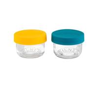 Kilner Pots à goûter en verre 125 ml – Lot de 2 – Couvercle silicone