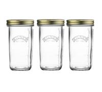 Kilner Lot de 3 bocaux à ouverture large en verre de 0,5 l (500 ml) avec couvercle hermétique - Idéal pour conserver des fruits entiers, légumes, cornichons, confitures