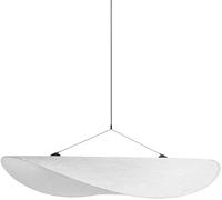 KiLoom Diamètre 50 cm LED Lustre Blanc Soie Tissu Lustre Rétro Table À Manger Lampes Suspendues Pour Bureau Salon Balcon