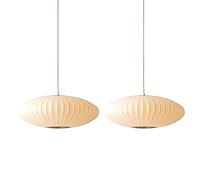 KiLoom Lustres suspendus blancs modernes à tête unique, cocon rond suspendu, lanterne de restaurant, soucoupe à bulles, lampe à suspension, éclairage suspendu au plafond E27