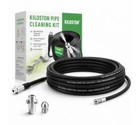 KiloSton Déboucheur Canalisation 10m, Tuyau Flexible 400 Bar/5800 PSI pour Nettoyeurs Haute Pression K2-K7, avec Buse de Pénétration pour Tuyaux Étroits et Canalisations Obstruées
