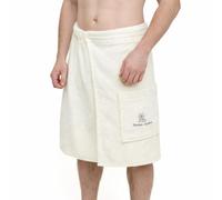 Kilt de sauna 100 % coton pour homme - Serviette de sauna douce pour sauna intérieur, taille réglable, accessoires de sauna essentiels pour spa à la maison, douche et sauna sec, cadeau de luxe pour