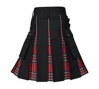 Kilt Ecossais kilt écossais pour hommes, taille élastique, avec doublure en maille, cordon de serrage réglable, respirant, à séchage rapide, noir, blanc, vert, gris, kilt cargo tactique, kendo