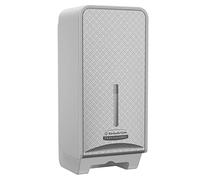 Kimberly-Clark Professional Distributeur de Papier Toilette plié Icon (53659), boîtier Gris avec façade Mosaïque Argentée ; 1 Distributeur et façade par Colis