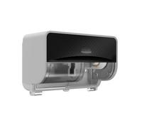Kimberly-Clark Professional Icon™ Distributeur de Papier Toilette Standard sans Noyau 2 Rouleaux horizontaux (58722), avec façade en mosaïque Noire ; 1 Distributeur et Plaque Frontale par boîte