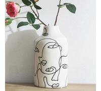 Kimdio Vase en céramique pour décoration d'intérieur, Vase à Fleurs au Design irrégulier Abstrait, décoration de Salon, vases décoratifs minimalistes pour Herbe de la Pampa