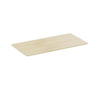 Plateau de bureau bords arrondis 150x75cm, bois naturel