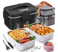 Kimfead Gamelle Chauffante 100W 1,8Lx2 Lunch Box Chauffante 12V/24V/230V