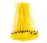 KIMISS 100 * Sceau en Plastique 100 Pièces Jaune Paquet Camion de Transport Sceau de sécurité en Plastique 40 Cm étiquette Attaches de Câble avec Numéro