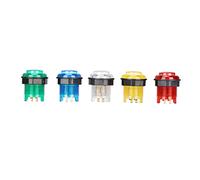 KIMISS 5 Boutons Poussoirs Lumineux LED avec Options Multicolores pour Mac de Jeu - Boutons de Jeu Résistants aux Hautes Températures, Faciles à Installer pour Panneaux en Bois et en Métal (#11)