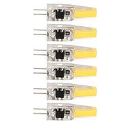KIMISS Ampoule G4 LED COB en Gel de Silice 6W 500LM - Ampoule à économie d'énergie 220V, Adaptée aux Lampes de Plafond, Murales et de Table 6 Pièces (Blanc chaud)