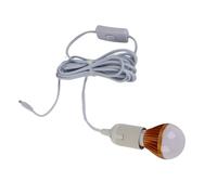 KIMISS Ampoule Solaire Led E27 12V, Boule E27, Lumière Blanche Solaire en Spirale pour Tente de Camping 12V 5W avec Ligne Cc de 3 Mètres