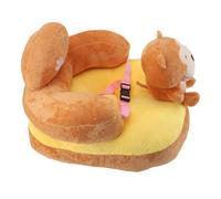 KIMISS Canapé pour bébé à Angle Réglable, Siège de Support au Sol en Peluche, Animal de Dessin animé Mignon, bébé Apprenant à s'asseoir, Chaise avec Câble USB pour Tout-petits, Garçons et Filles,