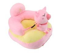KIMISS Canapé pour bébé à Angle Réglable, Siège de Support au Sol en Peluche, Animal de Dessin animé Mignon, bébé Apprenant à s'asseoir, Chaise avec Câble USB pour Tout-petits, Garçons et Filles,