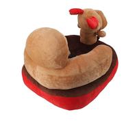 KIMISS Canapé pour bébé à Angle Réglable, Siège de Support au Sol en Peluche, Animal de Dessin animé Mignon, bébé Apprenant à s'asseoir, Chaise avec Câble USB pour Tout-petits, Garçons et Filles,