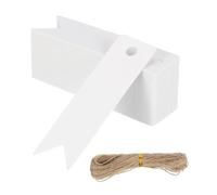 KIMISS Carton épais étiquette Blanche, 7x2 Cm (2) | Durabilité améliorée, cordon sécurisé, multi-usage, pour cadeaux et plus encore