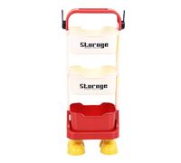KIMISS Chariot Roulant Utilitaire Robuste avec Roues - Organisateur de Rangement à 3 Niveaux pour Cuisine, Salle de Bain et Garage, Construction en PP Durable (3 Niveaux)
