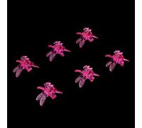 KIMISS Clamp/Holder d'orchidées Clamp/Holder de Tige, 100pcs Outils de Jardin, Plastique à Poignée Solide, Vignes de Support sans Dommages, Mini-tiges Transparentes pour Fleurs (Rose rouge)