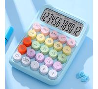 KIMISS Clavier Calculatrice Mécanique avec Touches Colorées (Bleu Ciel) | Fonctionnalités informatiques efficaces, Matériau ABS durable, Adapté à un usage domestique, Design coloré unique