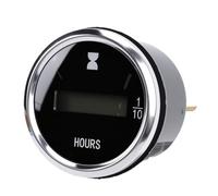 KIMISS Compteur Horaire Mécanique 52 Mm en Acier Inoxydable pour Moteur en Métal fileté à 2 Broches avec Affichage Numérique pour Excavatrices, Chargeurs, Bulldozers, Générateurs