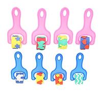 KIMISS Ensemble de Pinceaux à Rouler pour Peinture pour Enfants, 8 Pièces, Outils Artistiques pour Activités Créatives de Bricolage et Fournitures d'éducation Préscolaire