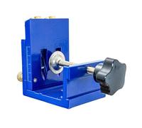 KIMISS Guide de Chevilles pour Trou de Poche Guide de Perçage pour le Travail du Bois Angle Réglable de 15 Degrés Contrôle de Précision en Alliage D'aluminium pour Panneaux de Porte (BLUE)