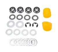 KIMISS Kit de Conversion de Bague de Roue Avant en Roulement, dans les Roulements, 4 Roulements, 2 Capuchons, 6 Rondelles pour Tondeuse Autoportée
