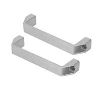 KIMISS Lot de 2 poignées de porte et d'armoire modernes en alliage d'aluminium avec espacement des trous de 180 mm pour portes, armoires, réfrigérateurs, haute résistance et simple