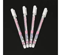 KIMISS Lot de 4 Stylos à Encre Gel 0,8 Mm, Marqueurs à Paillettes pour l'écriture, le Dessin, la Décoration et le Surlignage de Cartes de Vœux, Design à Encre he, Idéal pour