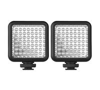 KIMISS Mini Veilleuse IR 2 Pièces 49 Perles LED Infrarouges, Portée de 20 Mètres, Batterie Rechargeable de 2000 MAh avec 3 Supports de Griffe Froide, Vis de 1/4 de Pouce