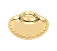 KIMISS Plateau de Service avec Compartiment à Sauce, Design Coquillage | Fabriqué en acier inoxydable 304, décor élégant, pratique pour les repas, solide et durable, améliore les expériences