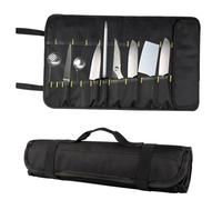 KIMISS Sac à Outils de Chef Portable avec Machines à sous et Rangement organisé - Étui à Outils Culinaires en Tissu de Bœuf avec Poignée pour Les Voyages Culinaires (Black)