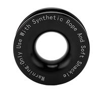 KIMISS Snatch Ring, Treuil Snatch Recovery Ring 41000lbs Résistance à la Rupture pour Manille Souple 7/16in 1/2in avec Cordes 3/16in 1/4in 3/8in(Le Noir)