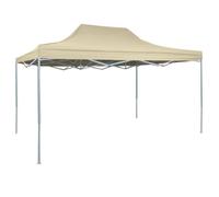 KIMISS Tente de réception pliable professionnelle 3x4 m Acier Crème