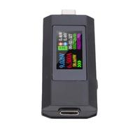 KIMISS Testeur USB C - 0,5 A - 195 W - Testeur de Tension, Courant, (BLACK)