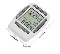 KIMISS Timer LCD Multicanal Portable - 3 Minuteries Indépendantes avec Grand Affichage, Fonction de Mémoire, Dos Magnétique, Idéal pour la Cuisine, Les Sports et Les Activités de Classe