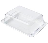 Kimmel Beurrier Cloche à Beurre avec Couvercle, en Plastique, Blanc/Transparent