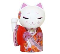 Kimmidoll Maneki Neko - Figurine de chat porte-bonheur japonais - Décoration - Collection intérieure - 8,9 cm - Chat qui fait signe (EMI)