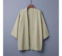 Kimono ample rétro de couleur unie polyvalent, vêtement extérieur inspiré du style Hanfu chinois pour le cosplay d'anime, cache-maillot de plage, protection solaire L,M,XL,XXLUnicoloreTissu tissé
