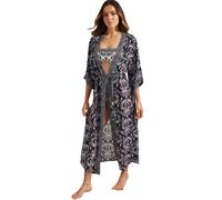 Kimono long de plage femme Selmark Venecia Noir S