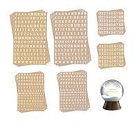 KINBOM 18 Feuilles Autocollants Chiffres et Lettres 5mm Autocollants Alphabet Mini Lettre Autocollantes Autocollants Chiffre Or Argent pour Scrapbooking Bricolage (Lettres Majuscules et Minuscules)