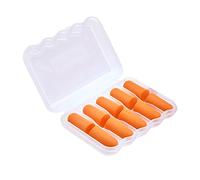 Kinbontop lot de 5 paires de bouchons d’oreille en mousse souple, rapport signal sur bruit de 35 dB, réduction du bruit, protection auditive, Orange