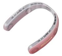 KINCENTON - Mini ventilateur silencieux de cou - Rose - 3 vitesses - Sans Lame - Réglable