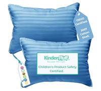 kinder Fluff Oreiller Enfant. Coussin en Coton 300T, Garnissage Doux, Taie Hypoallergénique et Lavable. Parfait pour Bébé, Enfants, Reposant, Sieste Maternelle, Décoration Chambre & Voyage.
