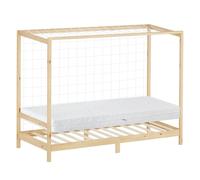 Kinderbett mit Matratze Jugendbett Einzelbett Lattenrost Kiefernholz 90x200 cm