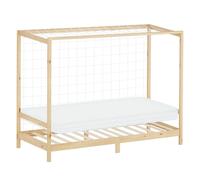 Kinderbett mit Matratze Jugendbett Einzelbett Lattenrost Kiefernholz 90x200 cm