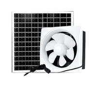 KinderCoring Kit de Ventilation Solaire avec Extracteur D'air et Système D'évacuation Des Eaux Usées. Application : Ventilation, Installation Facile, Idéal, 10 Pouces Fan 20w