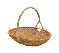 KinderCoring Panier à Linge, Panier de Rangement Polyvalent Fait Main pour Les s avec Poignée Ergonomique, en PP pour Les Fruits, Les Légumes, L, S