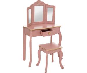 Kinderfrisiertisch und hocker "sissi" rosa l60cm - Atmosphera créateur d'intérieur