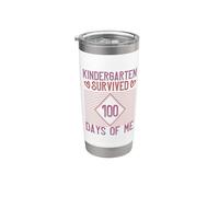 Kindergarten Grade Survived 100 Days Of Me Back To School Gobelet isotherme en acier inoxydable double paroi